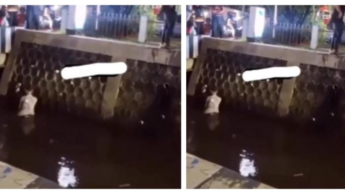 Viral Pria Diduga Maling Nyemplung Kali Jagakarsa, Polisi Sebut Bukan Dipaksa Warga